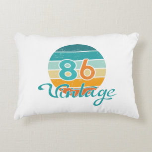 Retro Sunset 86 Vintage Distressed Decorative Cushion