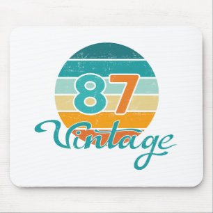 Retro Sunset 87 Vintage Distressed Mouse Mat