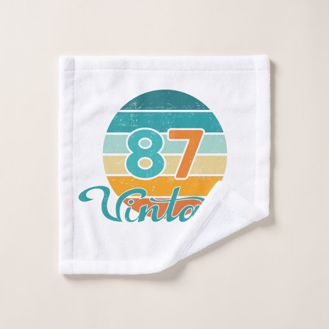 Retro Sunset 87 Vintage Distressed Wash Cloth (Wash Cloth)