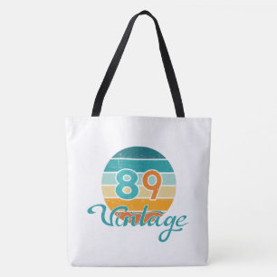 Retro Sunset 89 Vintage Distressed Tote Bag