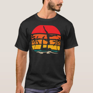 Retro Sunset Aerial Acroyoga Vintage Acro Yoga T-Shirt