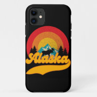 Retro Sunset Alaska Juneau Moose 0Mountains Wild