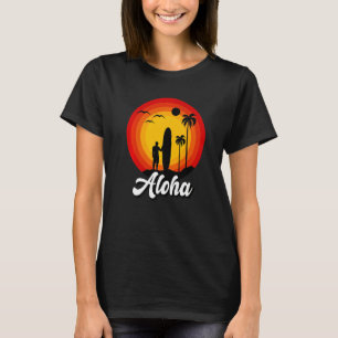 Retro Sunset Aloha Hawaii Hawaiian Island Aloha Be T-Shirt