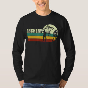 Retro Sunset Archery - Bow And Arrow Archer Art T-Shirt
