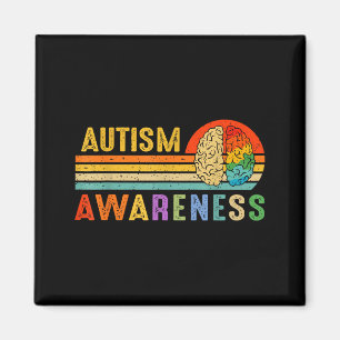 Retro Sunset Autism Awareness Neurodiversity Spect Magnet