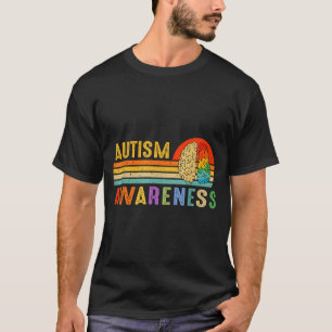 Retro Sunset Autism Awareness Neurodiversity Spect T-Shirt