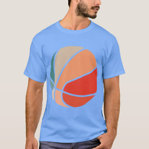 Retro Sunset Basketball Colourful  T-Shirt