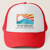 Retro Sunset Beach 50th AF Birthday Crew Squad
