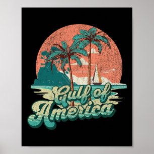 Retro Sunset Beach Vibes - Gulf Of Usa  Poster
