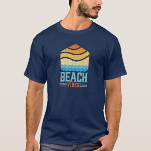 Retro Sunset Beach Vibes Summer Fun Vintage Summer T-Shirt