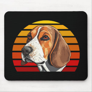 Retro Sunset Beagle Mouse Mat