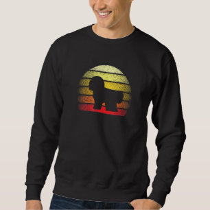 Retro Sunset Bichon Frise Dog Theme Design Sweatshirt