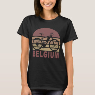 Retro Sunset Bike Belgium T-Shirt