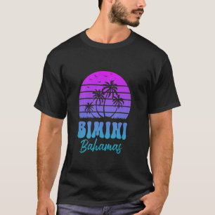 Retro Sunset Bimini Bahamas Beach Summer Group Vac T-Shirt