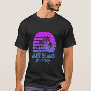 Retro Sunset Bimini Islands Bahamas Summer Vintage T-Shirt