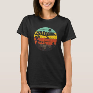 Retro Sunset Blue Tongue Skink Lizard Vintage T-Shirt