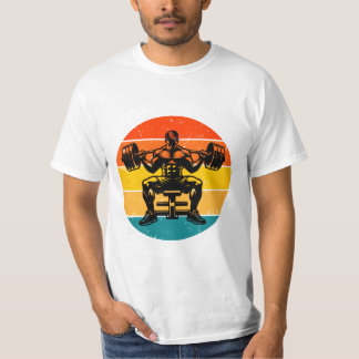 Retro Sunset Bodybuilding T-Shirt - Men's Fitness
