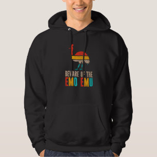 Retro Sunset Cassowary Emo Emu Pet Cassowary Hoodie