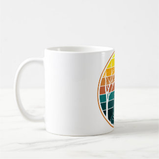 Retro Sunset Cat Anime Kawaii Art Coffee Mug