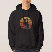 Retro Sunset Cat Silhouette Vintage T-Shirt