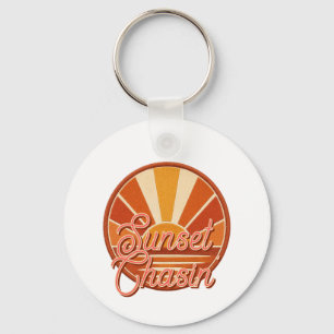 RETRO Sunset Chasin' Beach Vibe Key Ring