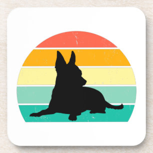 Retro Sunset Chihuahua Coaster