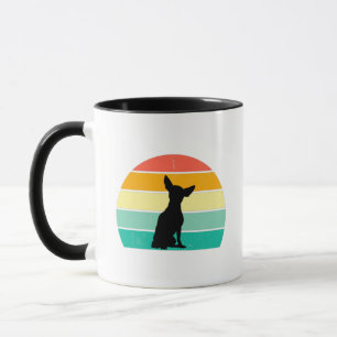 Retro Sunset Chihuahua   Coffee Mug