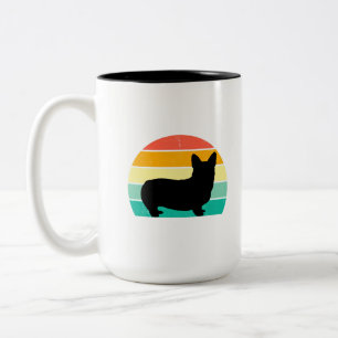 Retro Sunset Corgi Coffee Mug