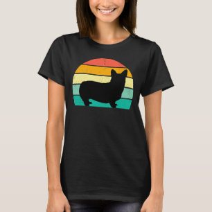 Retro Sunset Corgi T-Shirt