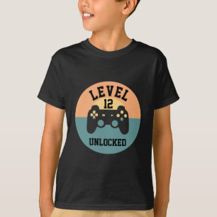 Retro Sunset   Custom 12th Video Gamer Birthday T-Shirt