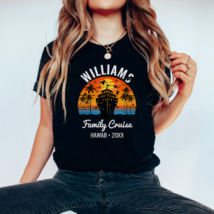 Retro Sunset Custom Family Cruise Customised Group T-Shirt