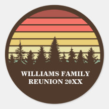 Retro Sunset Custom Family Reunion Brown