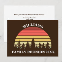 Retro Sunset Custom Family Reunion Party