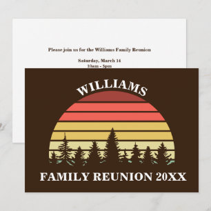 Retro Sunset Custom Family Reunion Party Invitation