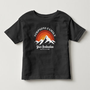 Retro Sunset Custom Family Vacation Group Matching Toddler T-Shirt
