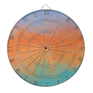 Retro sunset dartboard