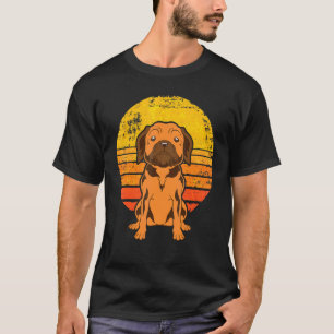 Retro Sunset Dog Dog Owner Animal Pet Owner Puggle T-Shirt