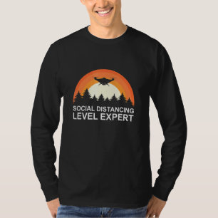Retro Sunset Drone I Social Distancing Expert T-Shirt