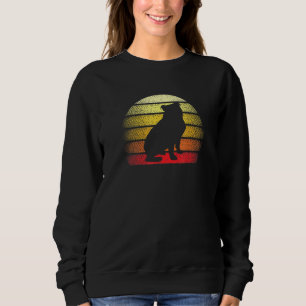 Retro Sunset English Bulldog Dog Theme Design Sweatshirt