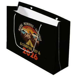 Retro Sunset Family Camping Trip 2026 Matching Large Gift Bag