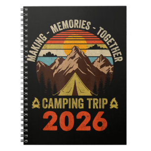 Retro Sunset Family Camping Trip 2026 Notebook