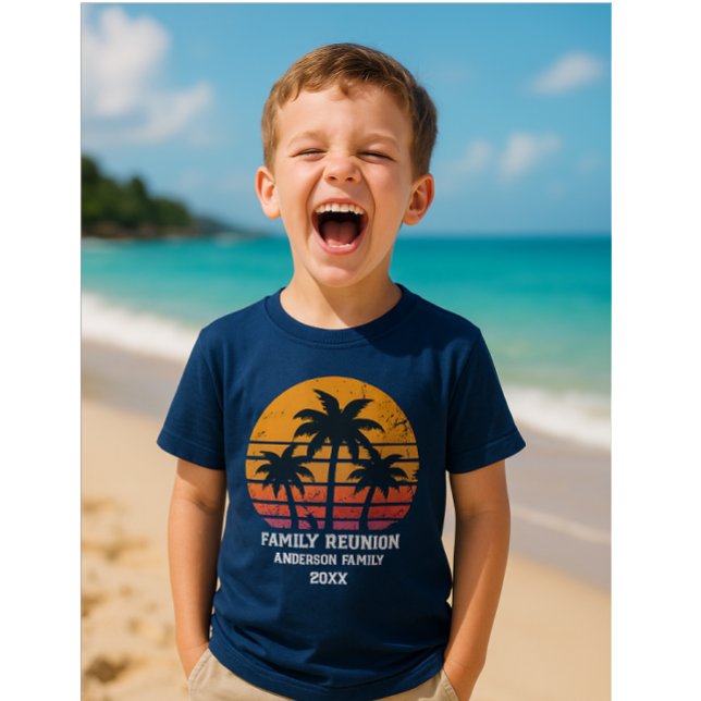 Retro Sunset Family reunion matching summer  T-Shirt (Creator Uploaded)