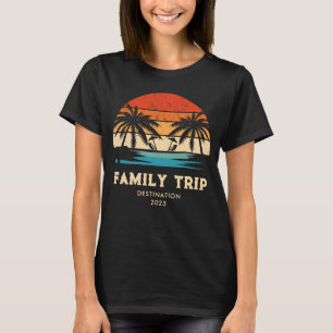 Retro sunset family trip vacation Matching group T-Shirt