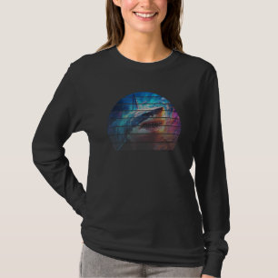 Retro sunset fierce great white shark ocean deep s T-Shirt