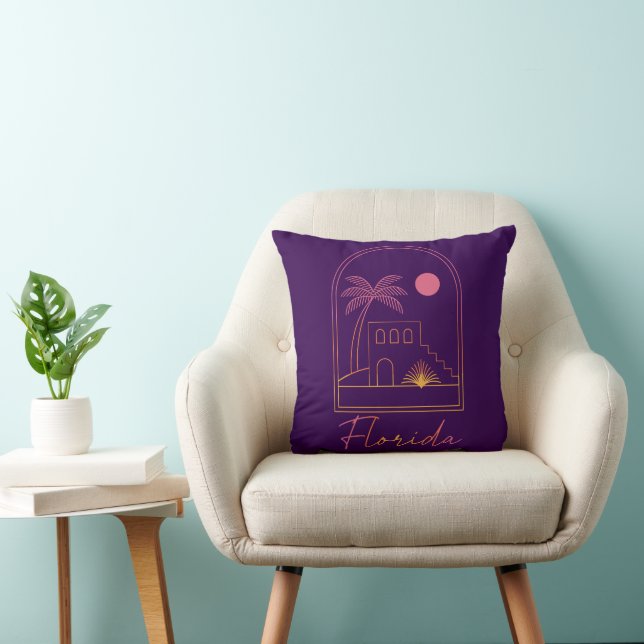 Retro Sunset Florida Vibe Cushion (Chair)