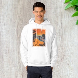 Retro Sunset Forest Landscape Abstract Hoodie
