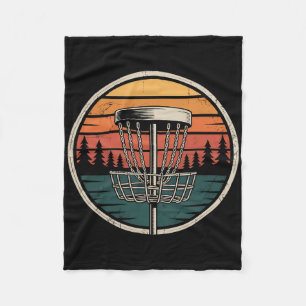 Retro Sunset Frisbee Golf Sket Disc Golf  Fleece Blanket