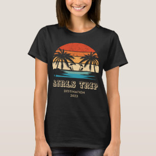Retro sunset Girls trip bachelorette Matching T-Shirt