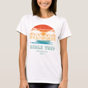 Retro sunset Girls trip bachelorette Matching T-Shirt