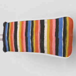 Retro Sunset Golf Racing Stripes Head Cover